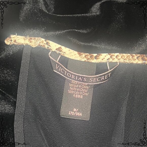 VICTORIA'S SECRET Mesh and Velour Sleeveless Bodysuit - Size M / NWOT - Picture 6 of 8
